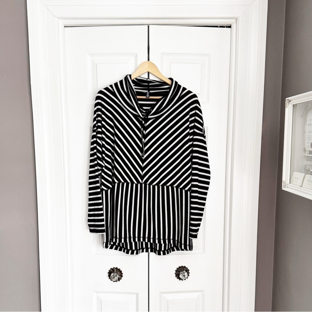 Cowl neck knit top